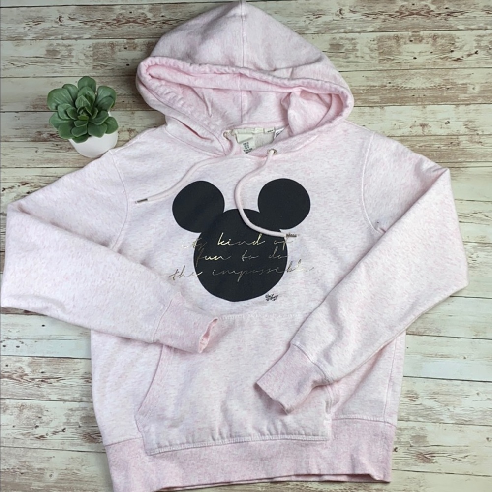 H&M Disney Mickey Mouse pink hoodie for women/teen girls size xs
